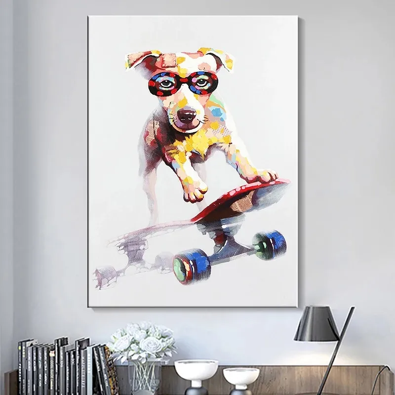 Colorful Graffiti Art Skateboard Dog Posters and Prints Animal Canvas Painting Wall Art Pictures for Living Room Home Decoration
Colorful Graffiti Art Skateboard Dog Posters and Prints Animal Canvas Painting Wall Art Pictures for Living Room Home Decoration