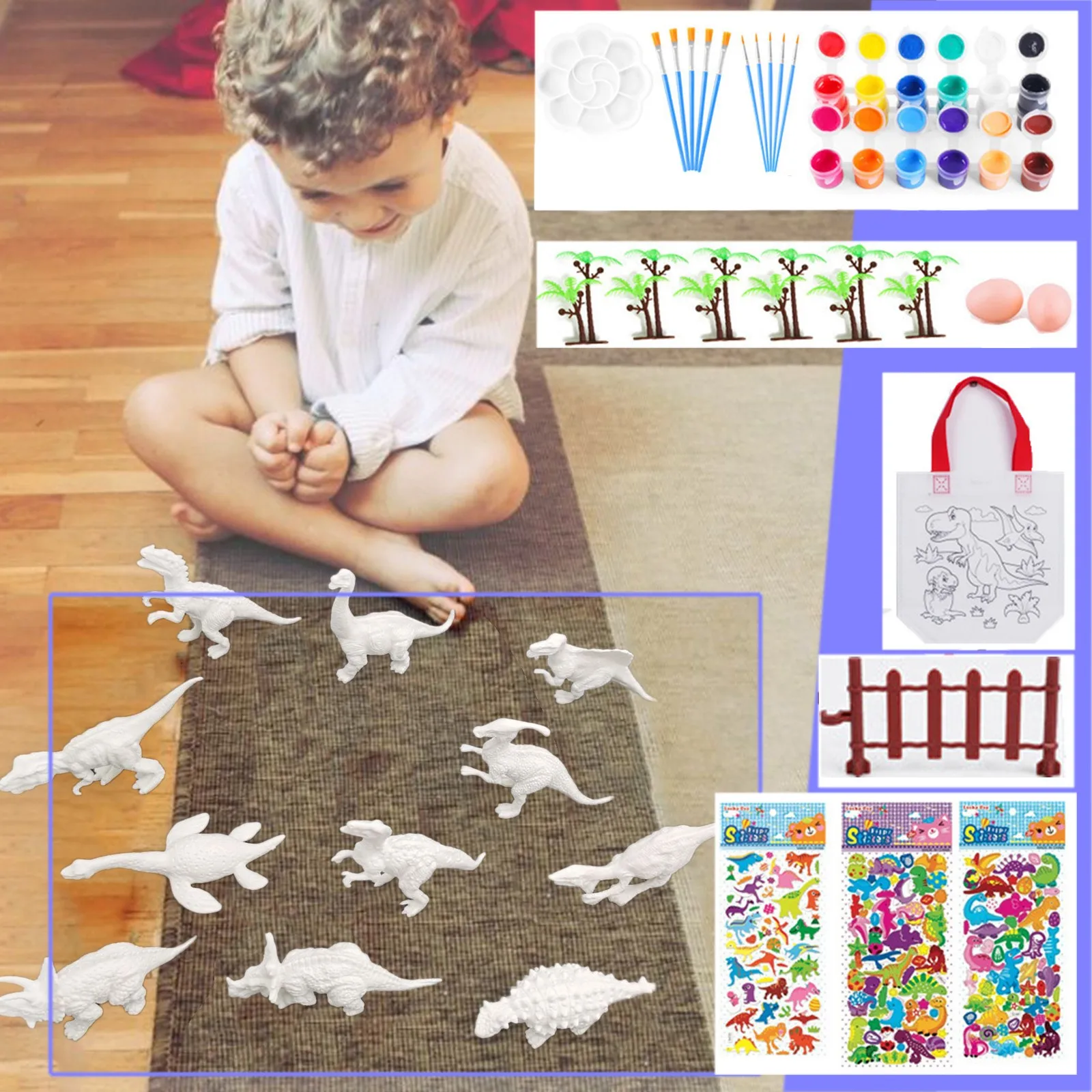 Free Shipping Dinosaur Patterns Paint Brushes Trees Colorful Plastic Decor Children's Toys 2021 Kid's DIY Educational Toy Set
Free Shipping Dinosaur Patterns Paint Brushes Trees Colorful Plastic Decor Children's Toys 2021 Kid's DIY Educational Toy Set