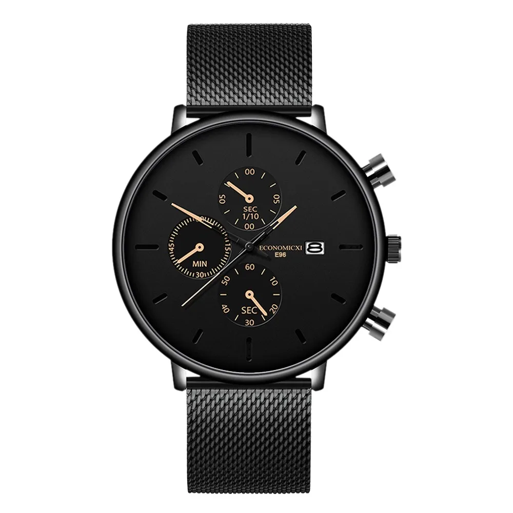 Reloj deportivo de lujo para hombres, crongrafo de cuarzo, informal, de malla fina, de acero, resistente al agua, de negocios
Reloj deportivo de lujo para hombres, crongrafo de cuarzo, informal, de malla fina, de acero, resistente al agua, de negocios