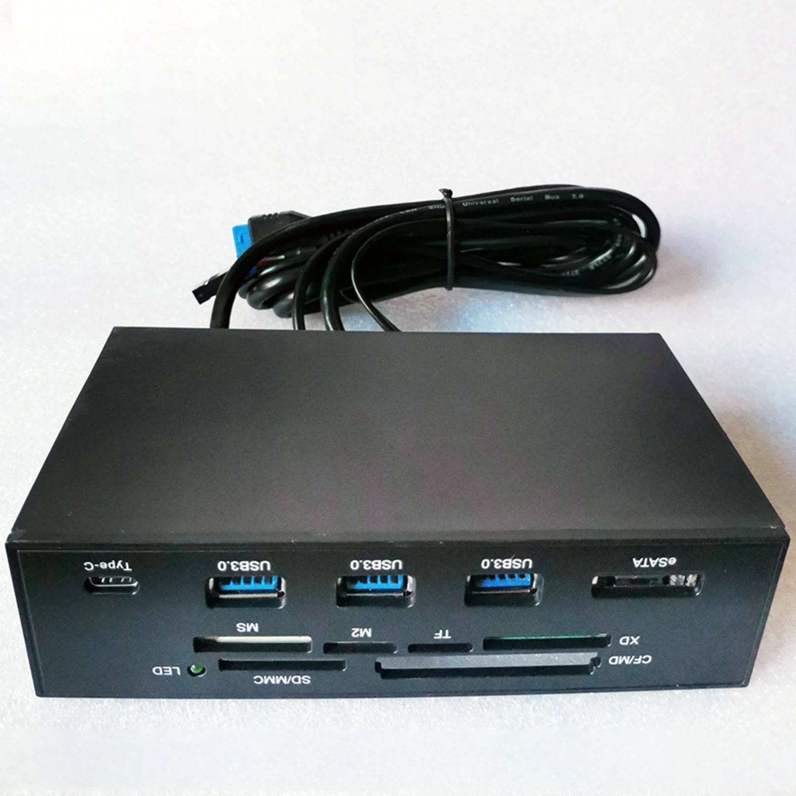 Front Panel USB 2.0/3.0 Hub 5.25" Multifunction Internal Card Reader Expansion Panel Fits Any 5.25" Computer Case Front Bay
Front Panel USB 2.0/3.0 Hub 5.25" Multifunction Internal Card Reader Expansion Panel Fits Any 5.25" Computer Case Front Bay