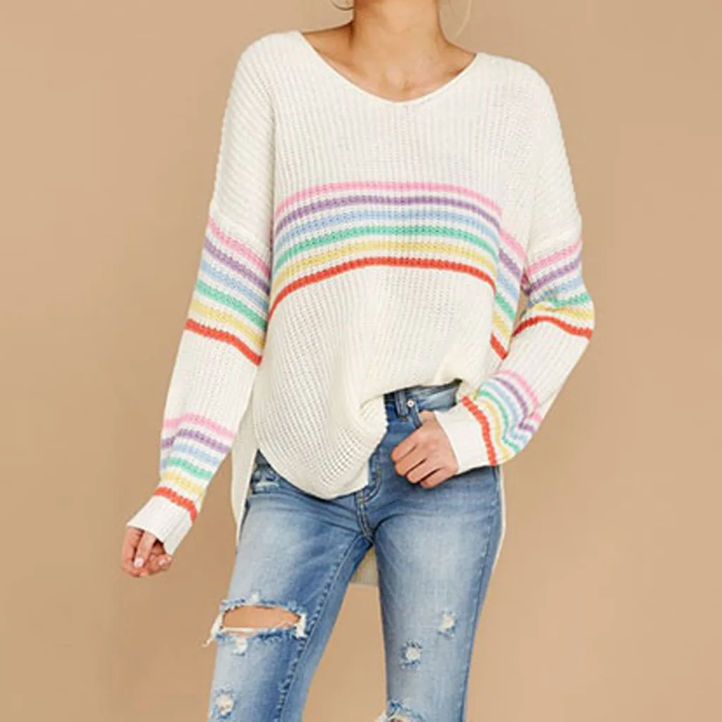 Новый свитер осень зима полосатый Женский свитер с круглым вырезом вязаный женский свитер Повседневный Свободный пуловер элегантная женск...
Новый свитер осень зима полосатый Женский свитер с круглым вырезом вязаный женский свитер Повседневный Свободный пуловер элегантная женск...