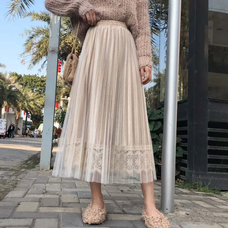 Spring Pleated Skirt Half-length Skirt Autumn Winter Women Clothing 2022 New Korean Mesh Skirt Spring High Waist Skirts 122A
Spring Pleated Skirt Half-length Skirt Autumn Winter Women Clothing 2022 New Korean Mesh Skirt Spring High Waist Skirts 122A
