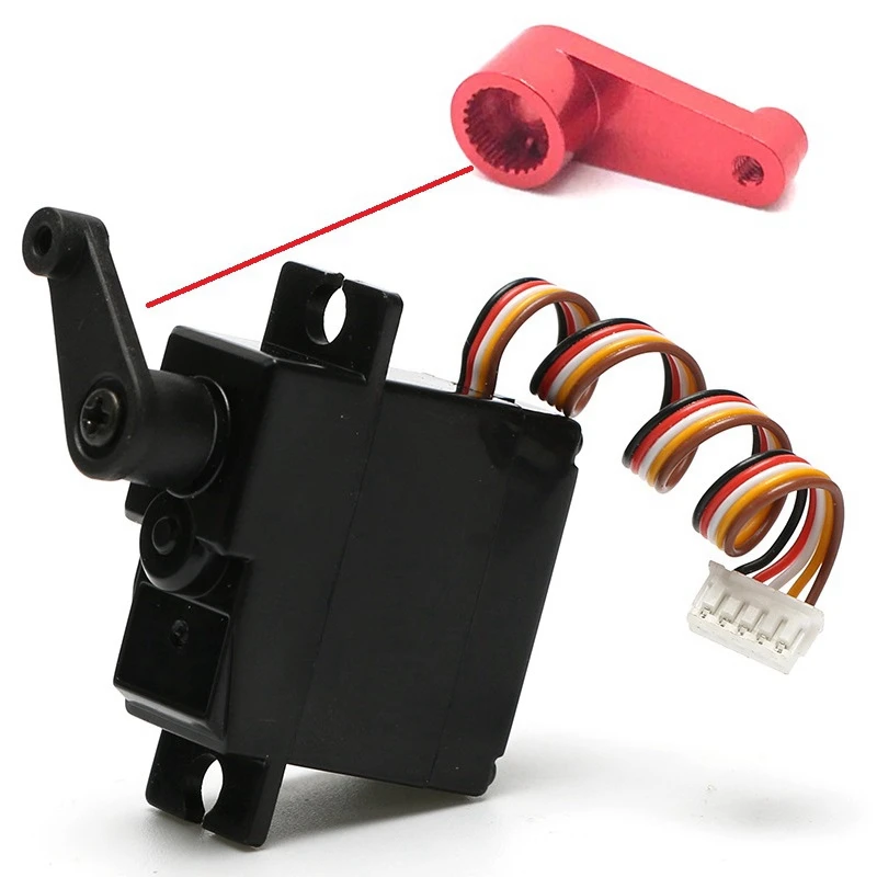 Metal 144001-1263 25T Servo Arm Horn Upgrade Parts Red with 2 Set 144001-1267 Front and Rear Swing Shaft Sleeve | Игрушки и хобби