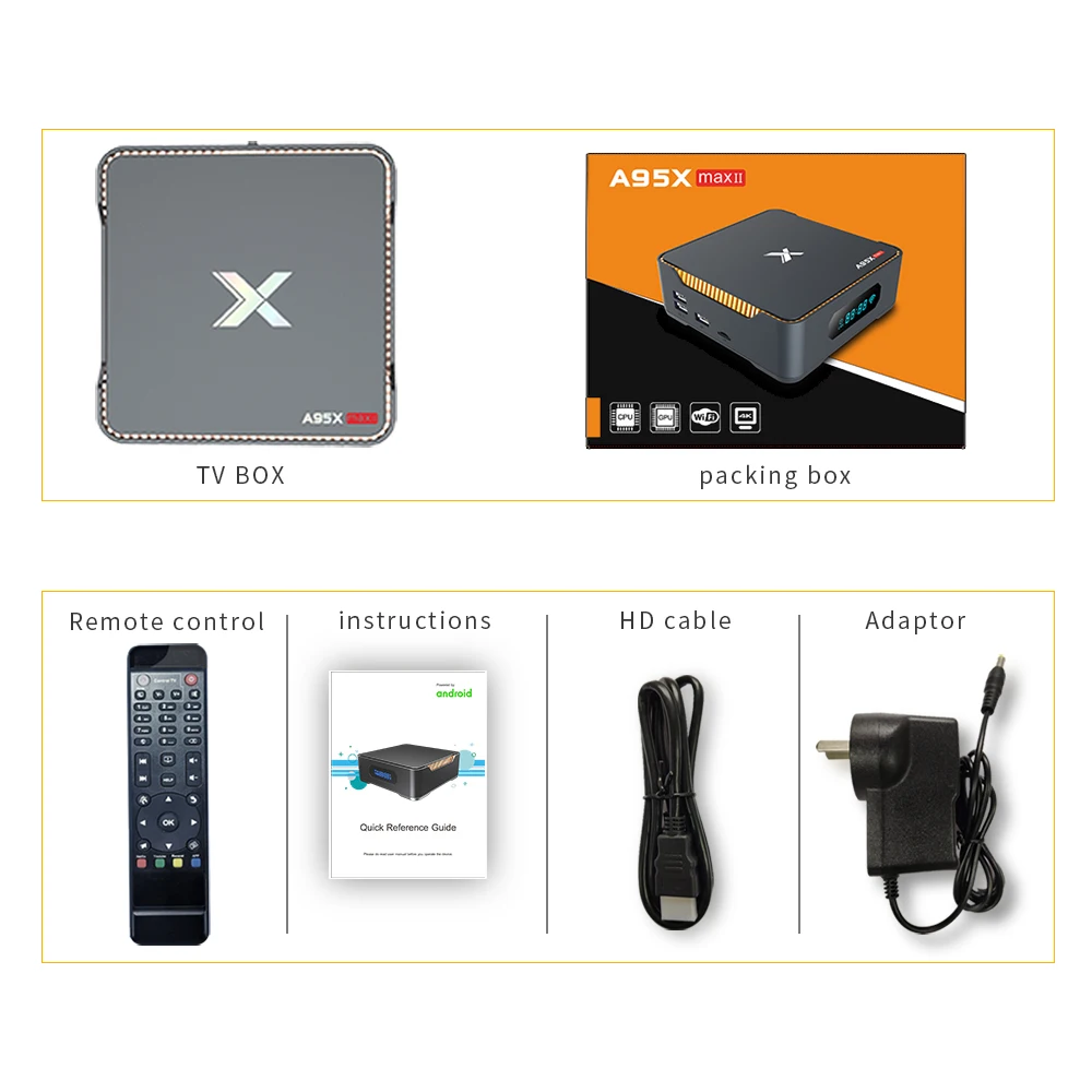 A95X MAX 2 TV Box S905X3 DDR3 4GB 64GB 5G Wifi 1000M blueooth Android9.0 USB3.0 4K 8K HDH.265 VP9 Video Decoder Mini PC SATA
A95X MAX 2 TV Box S905X3 DDR3 4GB 64GB 5G Wifi 1000M blueooth Android9.0 USB3.0 4K 8K HDH.265 VP9 Video Decoder Mini PC SATA