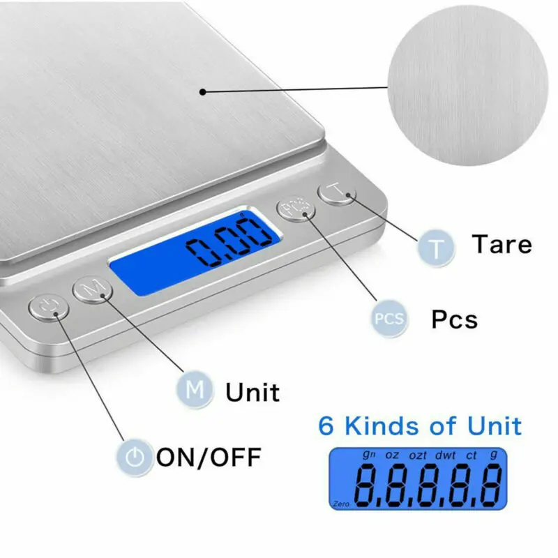 0 01 500g Кухня весы USB зарядка электронные с ЖК дисплеем мини точность грамм Вес