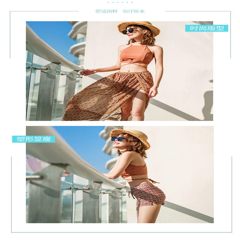 2021 Summer New Sexy Fashion Split Body Conservative High Waist Thin Flat Angle Beach Bikini Three Piece Swimsuit
2021 Summer New Sexy Fashion Split Body Conservative High Waist Thin Flat Angle Beach Bikini Three Piece Swimsuit