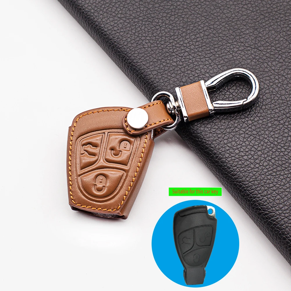 2020 Hot sale leather key cover Fob remote control for Mercedes-Benz C and S ML CLK SLK CLS key chain case key accessories
2020 Hot sale leather key cover Fob remote control for Mercedes-Benz C and S ML CLK SLK CLS key chain case key accessories