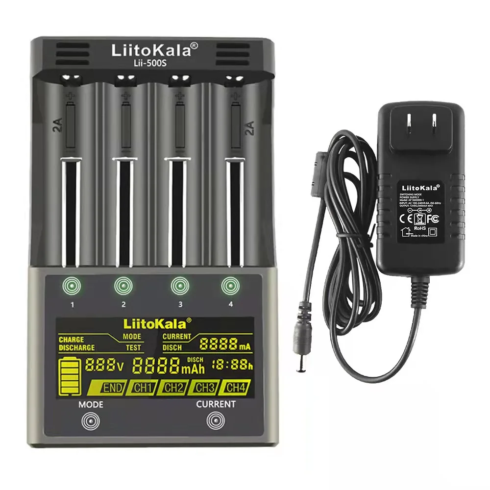 Lii-500 Lii-PD4 LCD 3,7 V 18650 18350 18500 21700 20700B 20700 14500 26650 AA NiMH литиевое зарядное устройство
Lii-500 Lii-PD4 LCD 3,7 V 18650 18350 18500 21700 20700B 20700 14500 26650 AA NiMH литиевое зарядное устройство
