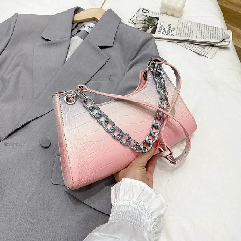 High Quality Crocodile Pattern Gradient Color Underarm Bag Women Fashion Shoulder Bag Girl Retro Handbag Lady Vintage Waist Bags
High Quality Crocodile Pattern Gradient Color Underarm Bag Women Fashion Shoulder Bag Girl Retro Handbag Lady Vintage Waist Bags