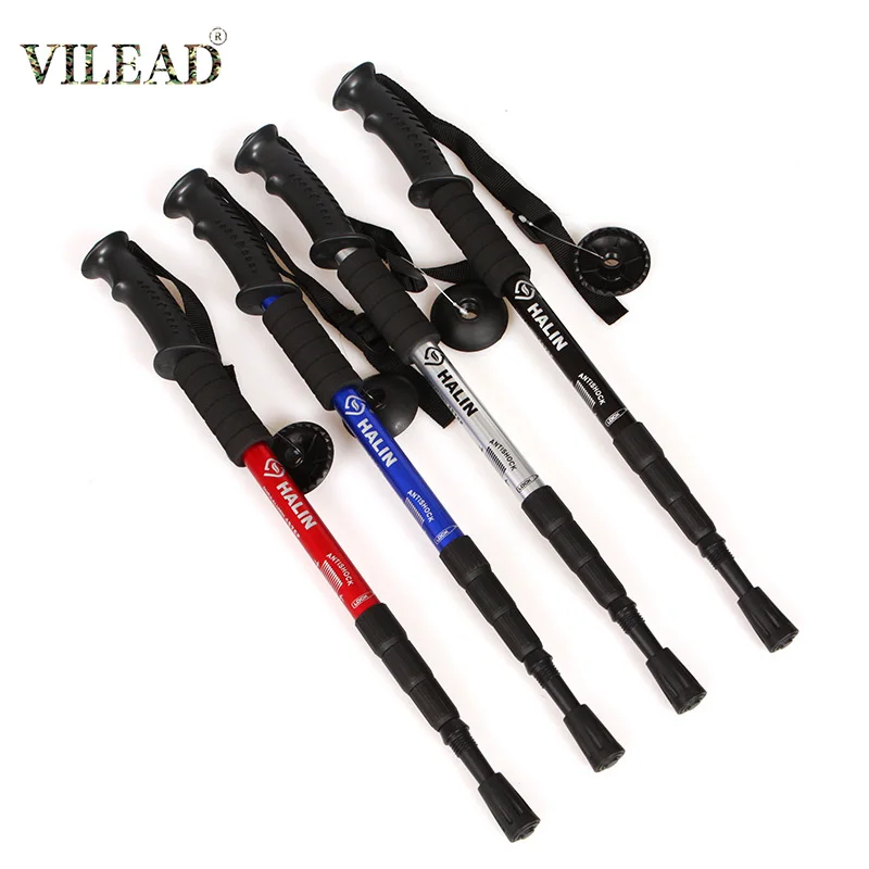 VILEAD 1pcs Straight Grip-Handle Stick Adjustable Aluminum Mountain Climbing Walking Stick Four Section Telescopic Trekking Pole
VILEAD 1pcs Straight Grip-Handle Stick Adjustable Aluminum Mountain Climbing Walking Stick Four Section Telescopic Trekking Pole