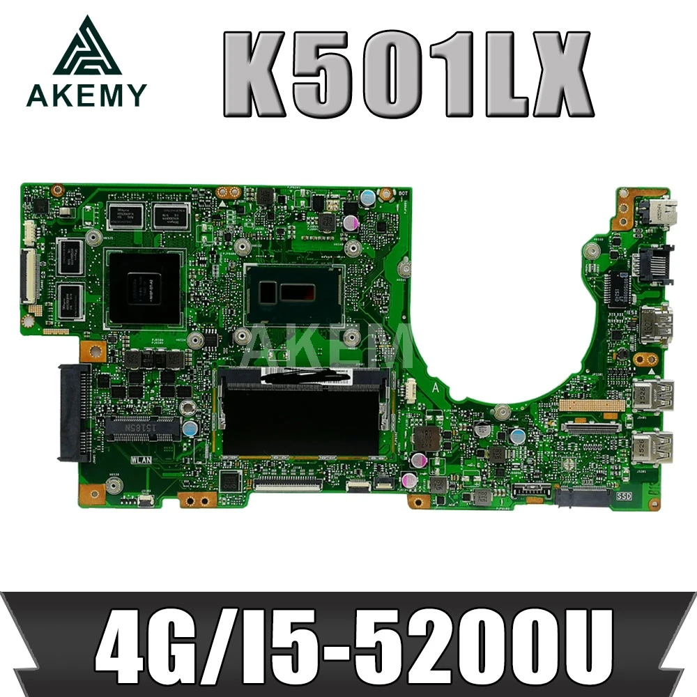AKEMY для ASUS K501LX K501LB K501L Материнская плата ноутбука K501LX K501LB материнская плата rev2.0 i5-5200U CPU GT950M 4 ГБ RAM
AKEMY для ASUS K501LX K501LB K501L Материнская плата ноутбука K501LX K501LB материнская плата rev2.0 i5-5200U CPU GT950M 4 ГБ RAM