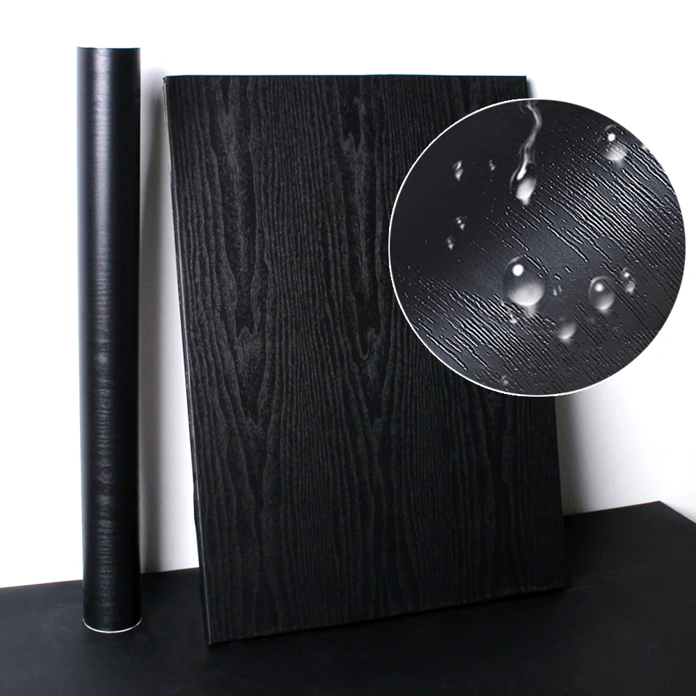 6M/10M Waterproof Black Wood Grain Wallpaper Roll Self-adhesive Contact Paper Pvc Furniture Kitchen Cabinet Sticker Home Decor 
6M/10M Waterproof Black Wood Grain Wallpaper Roll Self-adhesive Contact Paper Pvc Furniture Kitchen Cabinet Sticker Home Decor