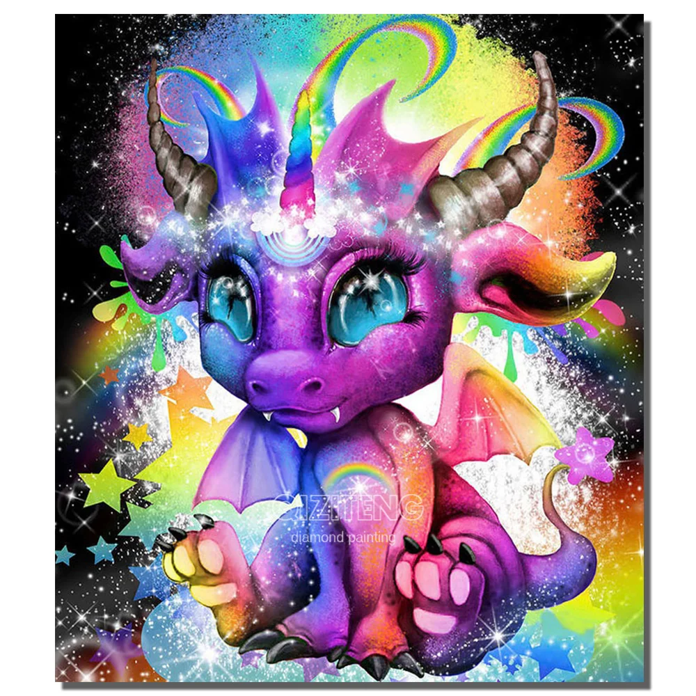 QIZITENG Diamond Painting Cartoon Unicorn Cute Dragon Cross Stitch Diy Rhinestone Embroidery Home Children Decoration Mural Gift
QIZITENG Diamond Painting Cartoon Unicorn Cute Dragon Cross Stitch Diy Rhinestone Embroidery Home Children Decoration Mural Gift