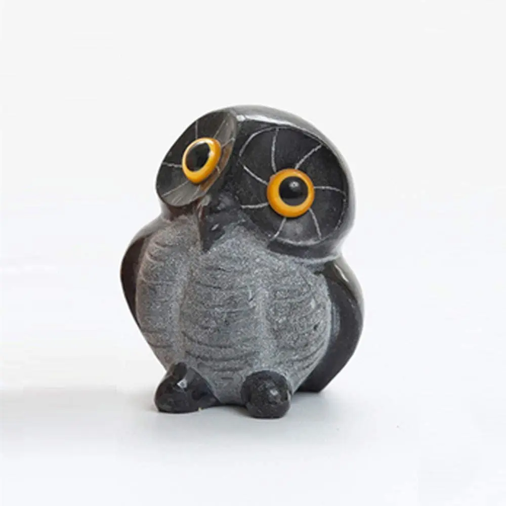 Natural Stone Small Owl Crafted Figurines for Living Room Bedroom Office Decoration, Gift for Birds Lovers (Black),4X4.5CM
Natural Stone Small Owl Crafted Figurines for Living Room Bedroom Office Decoration, Gift for Birds Lovers (Black),4X4.5CM