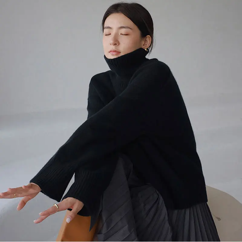 Women's Slim Knitted Turtleneck Cashmere Jumper Pullover Elasticity cozy Sweater
Women's Slim Knitted Turtleneck Cashmere Jumper Pullover Elasticity cozy Sweater