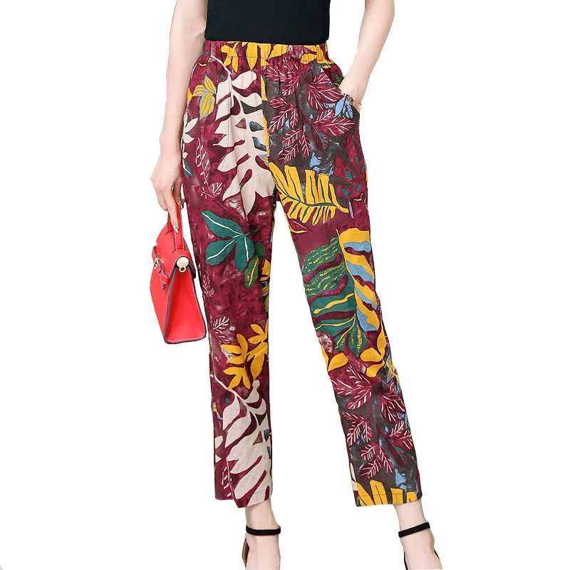 New 2021 Casual Plus Size Print Pants Woman Vintage Elastic Waist Summer Pants Female Streetwear Trousers
New 2021 Casual Plus Size Print Pants Woman Vintage Elastic Waist Summer Pants Female Streetwear Trousers