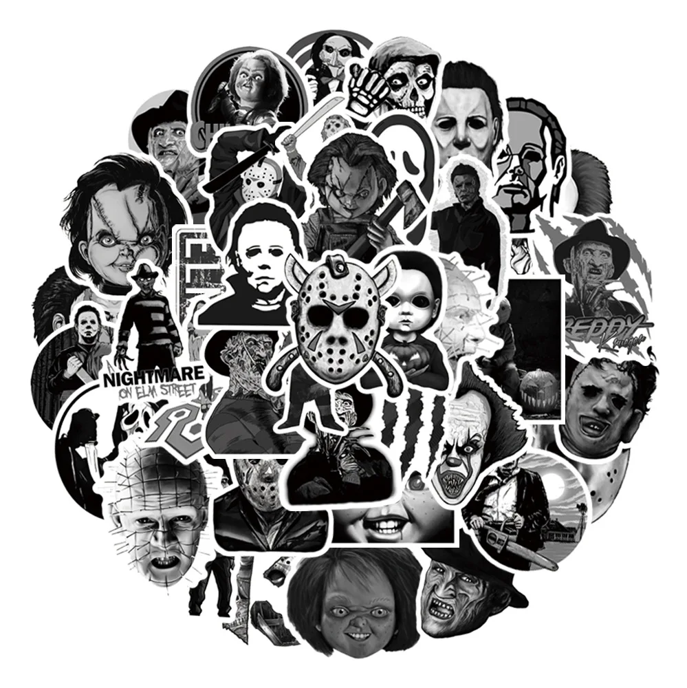 2021 Black and White Halloween Horror Theme Graffiti Stickers Suitcase Notebook Helmet Phone Stickers
2021 Black and White Halloween Horror Theme Graffiti Stickers Suitcase Notebook Helmet Phone Stickers