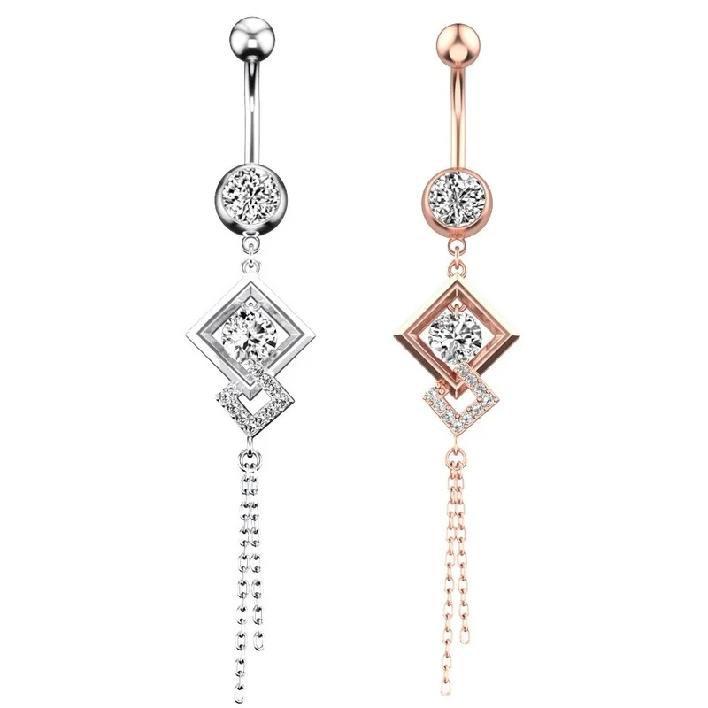 Woman Jewelry Fashion Navel Piercing Stainless Steel Zircon Long Dangled Rings Body Piercings Women Sexy Belly Button Piercing
Woman Jewelry Fashion Navel Piercing Stainless Steel Zircon Long Dangled Rings Body Piercings Women Sexy Belly Button Piercing