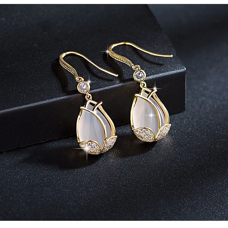 Tulip Earrings 2021 New Trendy Earrings Female Senior Korean Personality Temperament Fashion Opal Earrings
Tulip Earrings 2021 New Trendy Earrings Female Senior Korean Personality Temperament Fashion Opal Earrings