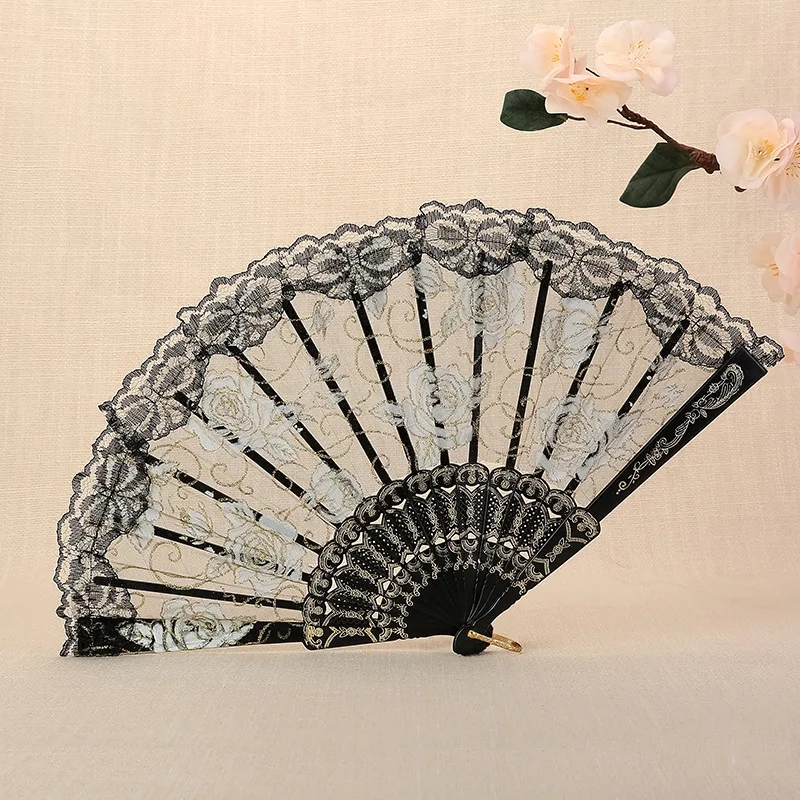Rose Lace Folding Fan Classical Dark Gothic Court Dance Fan Sweet Girly Photography Props Gift Wedding Fan Decoration
Rose Lace Folding Fan Classical Dark Gothic Court Dance Fan Sweet Girly Photography Props Gift Wedding Fan Decoration