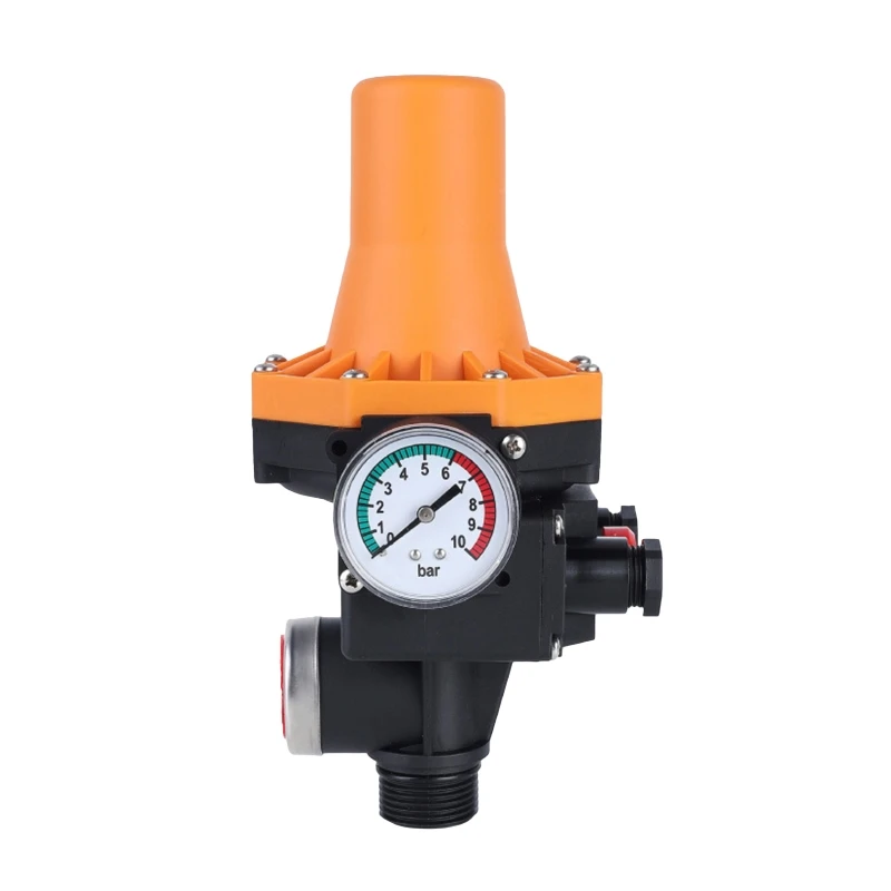 10A 220V-240VAC IP65 Waterproof Adjustable Water Pump Pressure Controller Automatic Electronic Pressure Switch with Gauge M7DA
10A 220V-240VAC IP65 Waterproof Adjustable Water Pump Pressure Controller Automatic Electronic Pressure Switch with Gauge M7DA