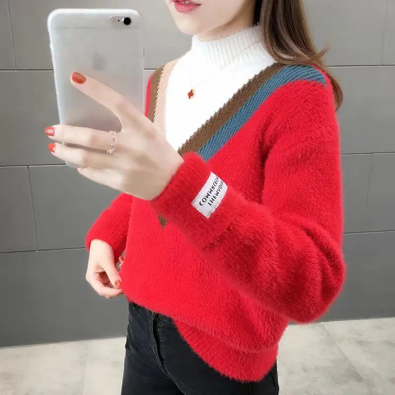 New Style for Autumn and Winter Top Women's Loose Korean-Style Turtleneck Sweater Thickened Knitting Fashion Undershirt
New Style for Autumn and Winter Top Women's Loose Korean-Style Turtleneck Sweater Thickened Knitting Fashion Undershirt