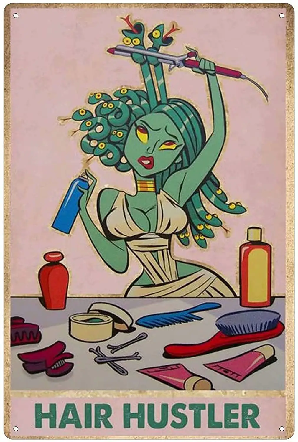 Retro Vintage Metal Tin Sign Hair Hustler Wall Decor for Bars,Restaurants,Cafes Pubs -12" X 16"in
Retro Vintage Metal Tin Sign Hair Hustler Wall Decor for Bars,Restaurants,Cafes Pubs -12" X 16"in