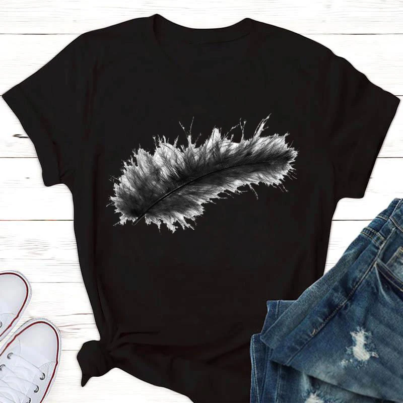 Cool Punk Anime Harajuku T-Shirts Summer 2021 Korean Fashion Style Clothing For Women Simple Feather Cartoon Printed T Shirts
Cool Punk Anime Harajuku T-Shirts Summer 2021 Korean Fashion Style Clothing For Women Simple Feather Cartoon Printed T Shirts