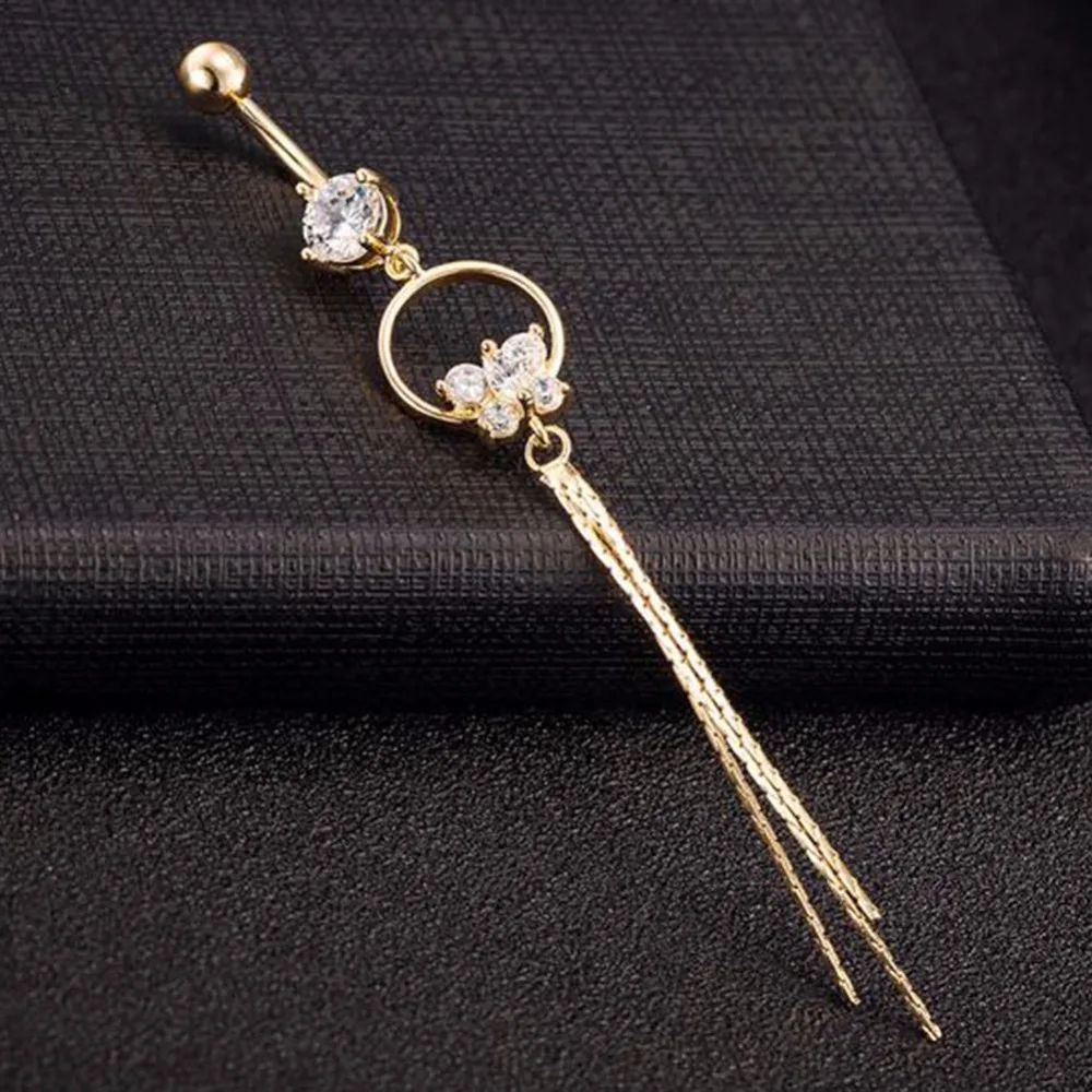 Clear Purple Pink Butterfly Cubic Zirconia Gold-color Belly Button Tassels Navel Piercing Body Jewelry Navel Belly
Clear Purple Pink Butterfly Cubic Zirconia Gold-color Belly Button Tassels Navel Piercing Body Jewelry Navel Belly