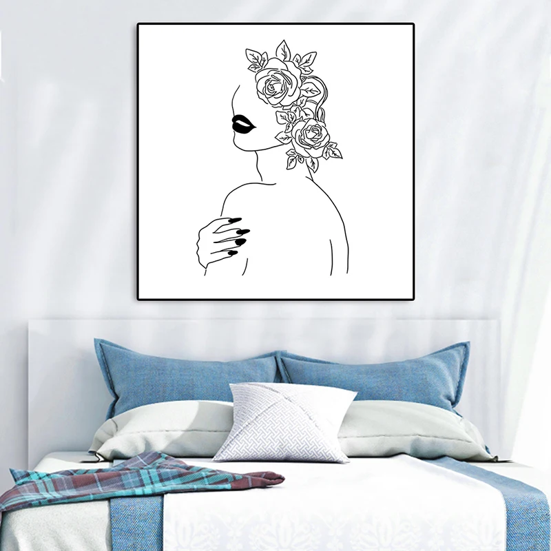 Nordic Print Canvas Painting Modern Abstract Black Line Figure Picture Minimalist Wall Art Poster Home Decoration Bedroom Mural
Nordic Print Canvas Painting Modern Abstract Black Line Figure Picture Minimalist Wall Art Poster Home Decoration Bedroom Mural