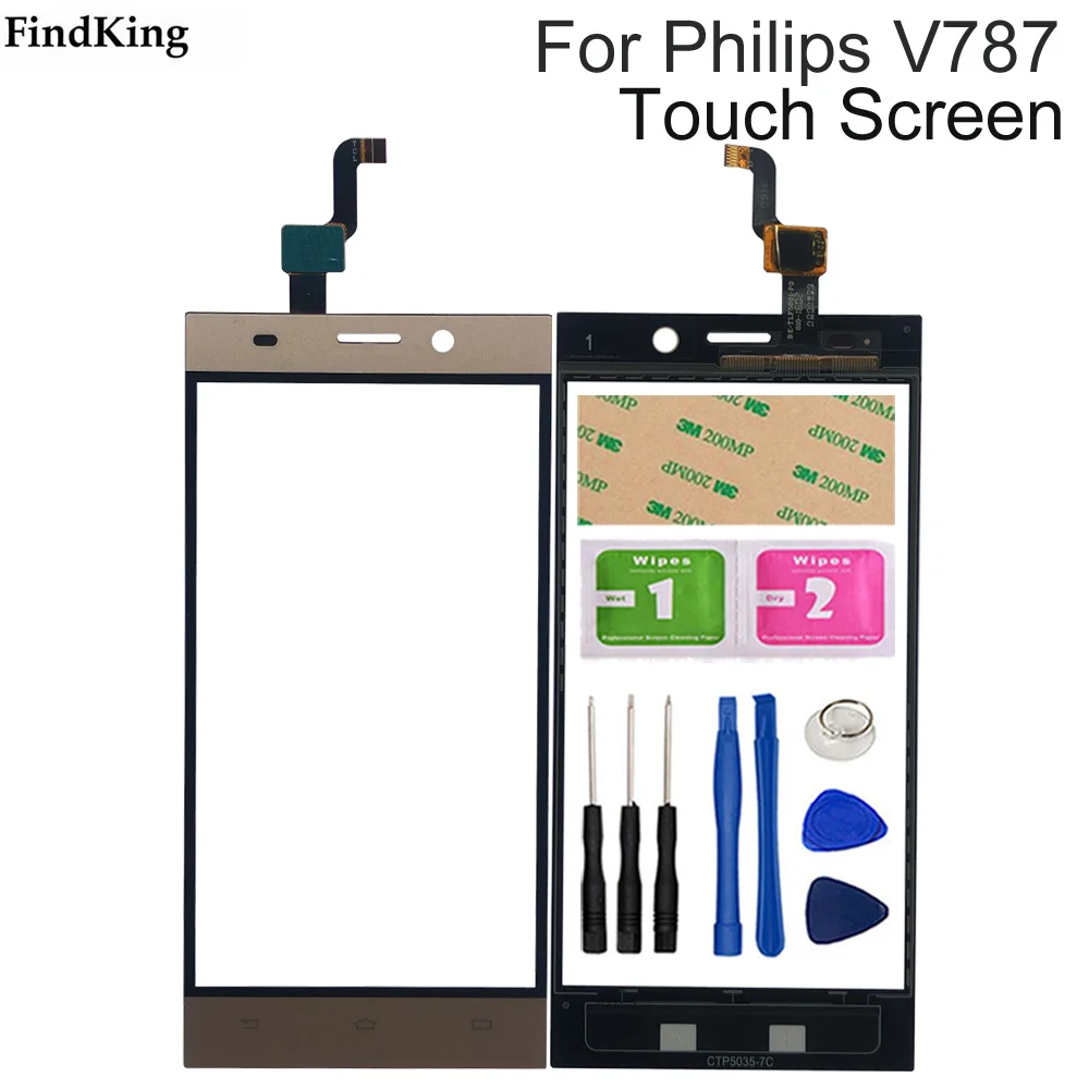 5 ''мобильный телефон сенсорный экран для Philips Xenium V787 Сенсорное стекло Переднее