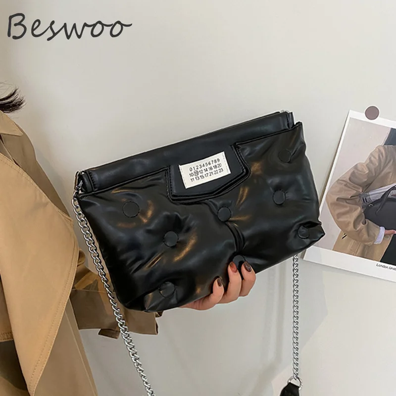 2021 Winter Cotton Down Space Bags Top Quality PU Leather Padded Women Bag New Luxury Handbag Clutch Chain Women's Shoulder Bag
2021 Winter Cotton Down Space Bags Top Quality PU Leather Padded Women Bag New Luxury Handbag Clutch Chain Women's Shoulder Bag