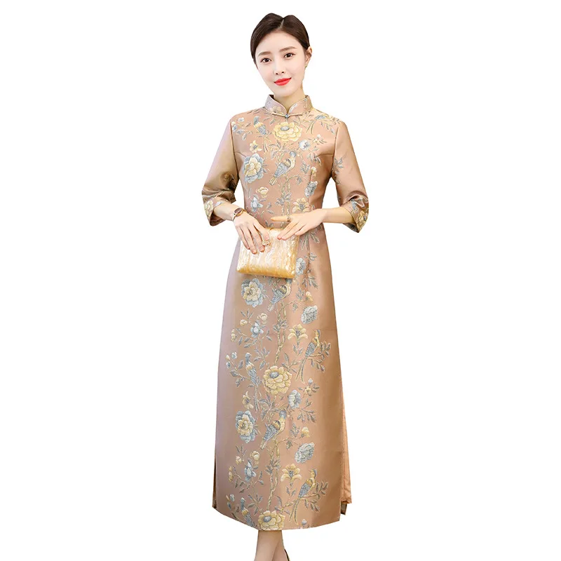 Chinese Dress Cheongsam Dress Chinese Style Women's New Hanfu Three-quarter Sleeve Long Skirt Qipao Wedding 4XL Sexy
Chinese Dress Cheongsam Dress Chinese Style Women's New Hanfu Three-quarter Sleeve Long Skirt Qipao Wedding 4XL Sexy
