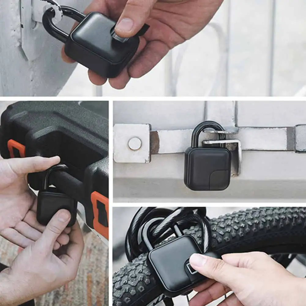 USB Rechargeable Smart Lock Keyless Thumbprint Lock Quick Unlock Bluetooth Fingerprint Padlock for Bicycle Warehousedlock 
USB Rechargeable Smart Lock Keyless Thumbprint Lock Quick Unlock Bluetooth Fingerprint Padlock for Bicycle Warehousedlock