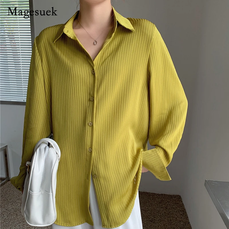 Autumn Long Sleeve White Shirt Fashion Female Striped Women's Shirts Oversized Korean Loose Vintage Women Blouse and Tops 13163
Autumn Long Sleeve White Shirt Fashion Female Striped Women's Shirts Oversized Korean Loose Vintage Women Blouse and Tops 13163