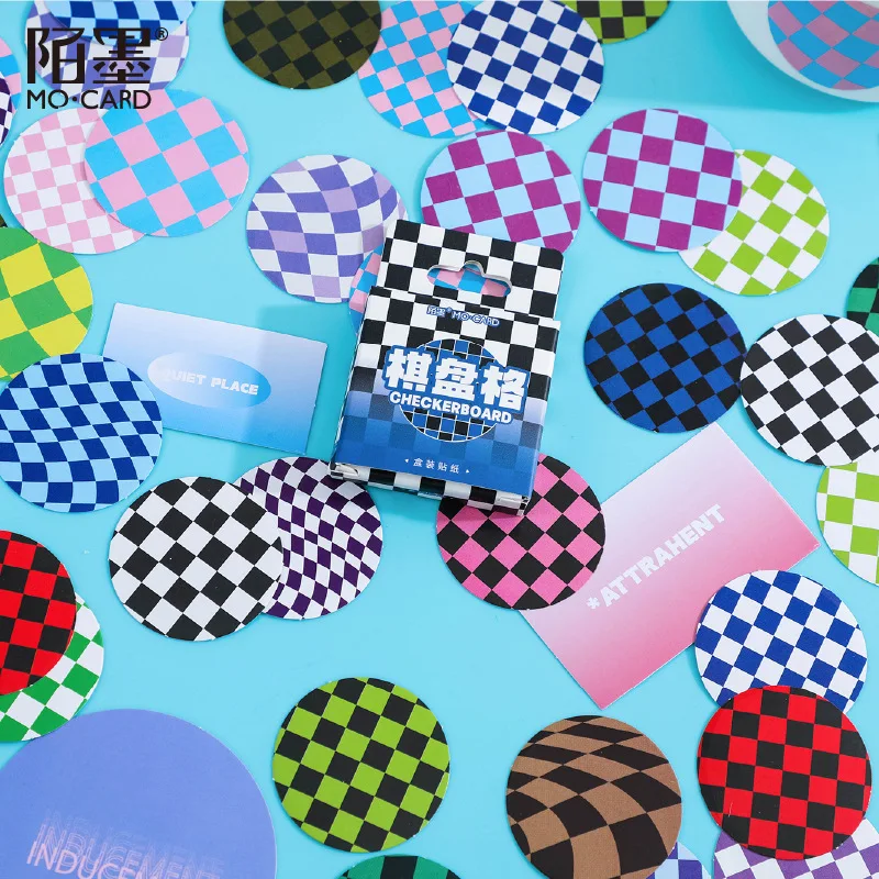 46P Creative Colored Checkerboard Stationery Sticker Scrapbook Seal DIY Diary Journal Decorative Adhesive Paper Supplies
46P Creative Colored Checkerboard Stationery Sticker Scrapbook Seal DIY Diary Journal Decorative Adhesive Paper Supplies