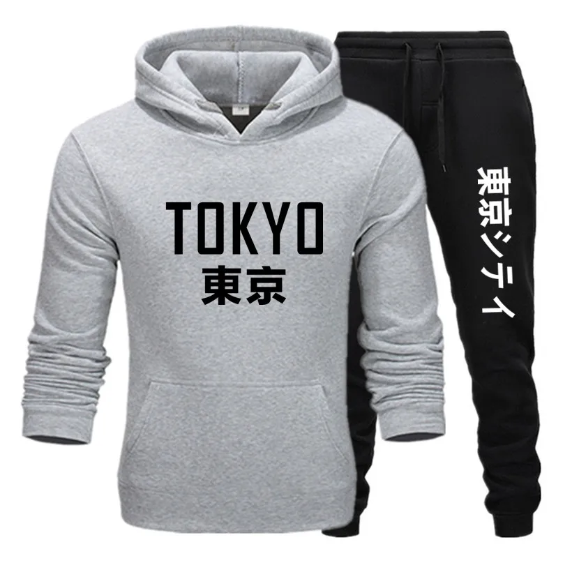 Hoodie + Sweatpants 2-Piece Set New Men's Autumn And Winter Sportswear TOKYO Men's Streetwear Hooded Letter Suit Tokyo, Japan
Hoodie + Sweatpants 2-Piece Set New Men's Autumn And Winter Sportswear TOKYO Men's Streetwear Hooded Letter Suit Tokyo, Japan