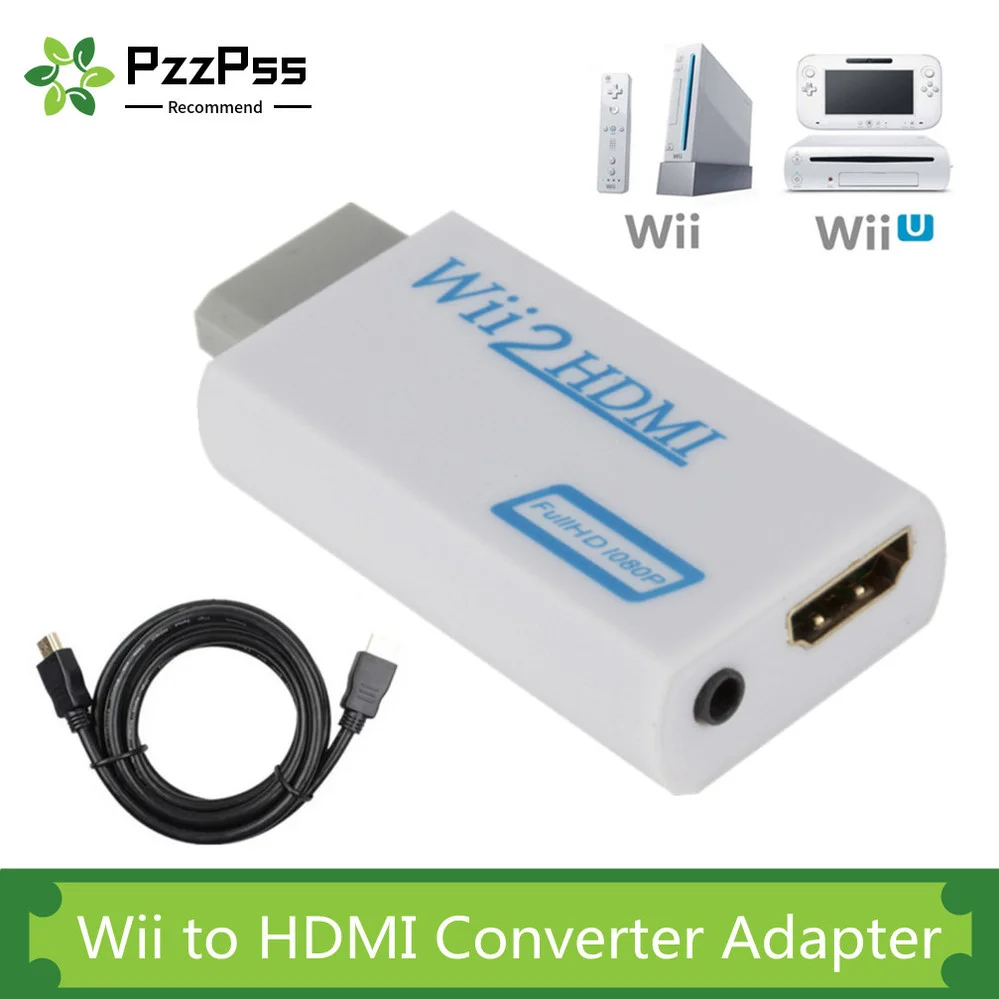PzzPss Full HD 1080P Wii to HDMI-Compatible Converter Adapter With 3.5MM Audio And 1M HDMI Cables For PC HD TV Monitor Display
PzzPss Full HD 1080P Wii to HDMI-Compatible Converter Adapter With 3.5MM Audio And 1M HDMI Cables For PC HD TV Monitor Display