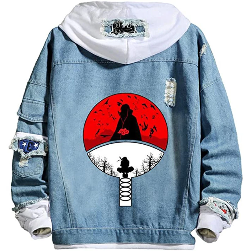 Cosplay School Anime Denim Jacket Uchiha Sasuke Jeans Sweatshirt Men And Women Autumn Hooded Denim Coats Costumes
Cosplay School Anime Denim Jacket Uchiha Sasuke Jeans Sweatshirt Men And Women Autumn Hooded Denim Coats Costumes