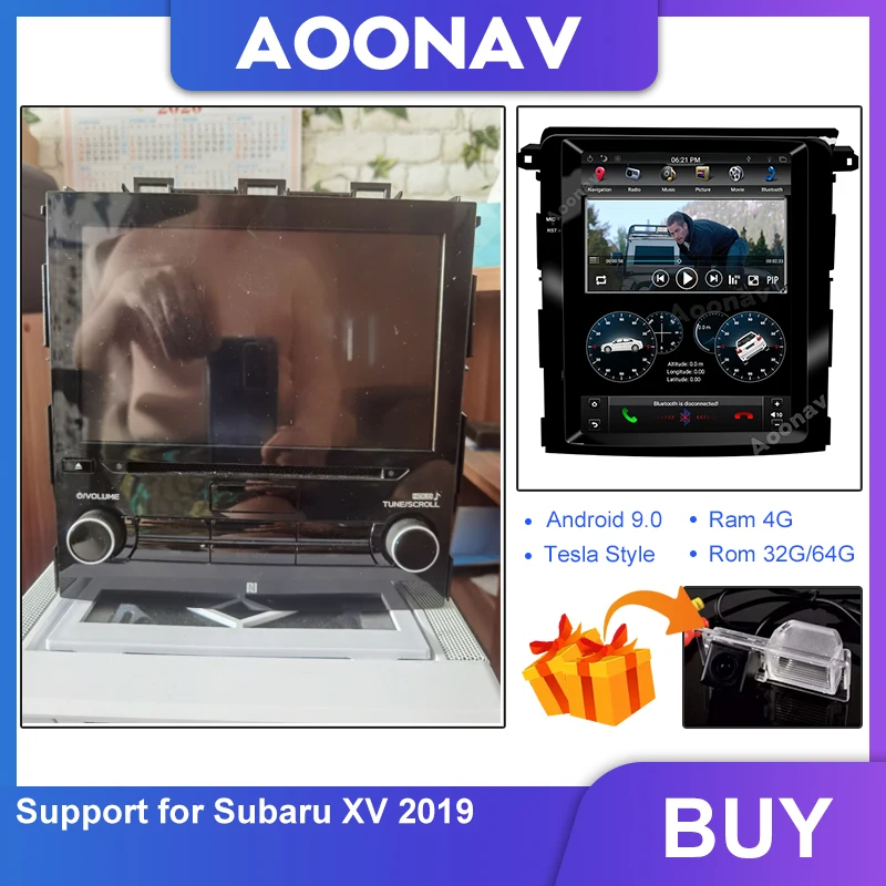 Автомобильный мультимедийный проигрыватель с вертикальным сенсорным экраном HD в стиле Tesla, аудиоплеер для Subaru Forester XV 2018, Автомобильный GPS, видео, радио, стерео проигрыватель
Автомобильный мультимедийный проигрыватель с вертикальным сенсорным экраном HD в стиле Tesla, аудиоплеер для Subaru Forester XV 2018, Автомобильный GPS, видео, радио, стерео проигрыватель