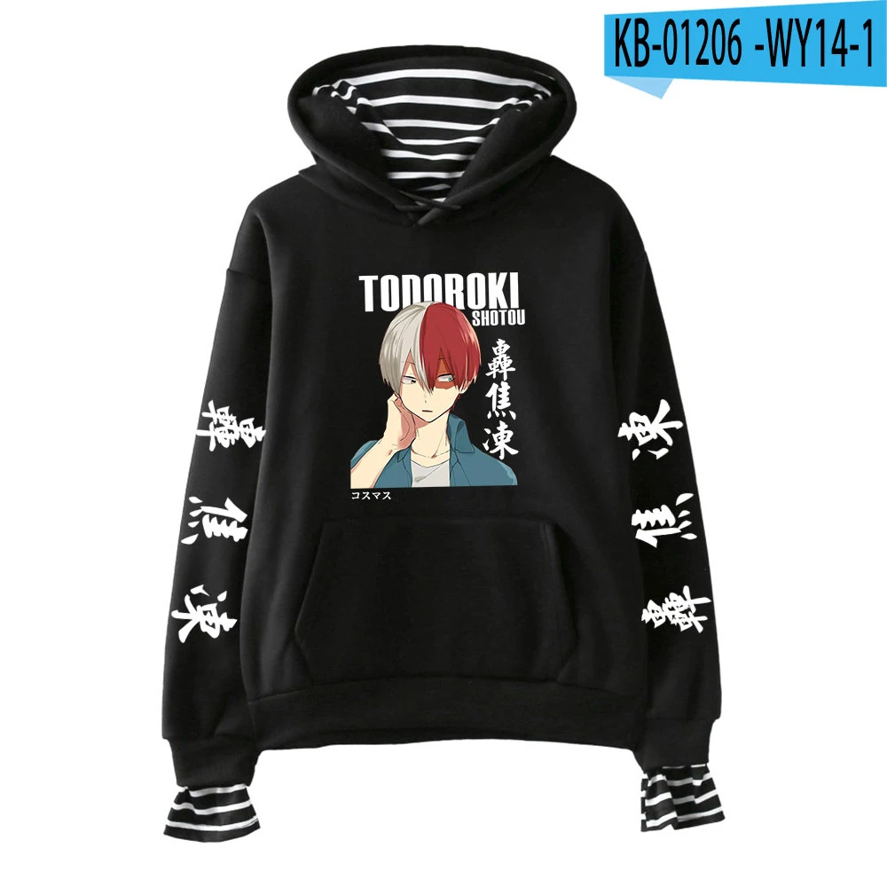 2021 Anime Sweatshirt My Hero Academia Hoodies Female Fake Two Piece Women's hooded Cartoon girls Sweatshirt Shoto Todoroki Tops
2021 Anime Sweatshirt My Hero Academia Hoodies Female Fake Two Piece Women's hooded Cartoon girls Sweatshirt Shoto Todoroki Tops