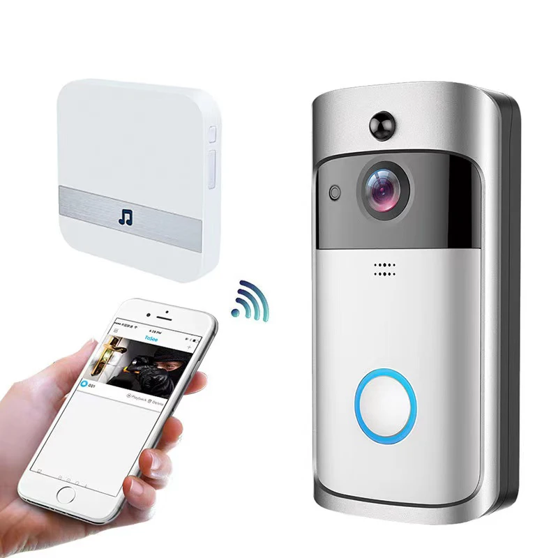Smart Home V5 Wireless Camera V7 Video Doorbell 1080P HD WiFi Doorbell Home Security Smartphone Remote Monitoring Alarm Door
Smart Home V5 Wireless Camera V7 Video Doorbell 1080P HD WiFi Doorbell Home Security Smartphone Remote Monitoring Alarm Door