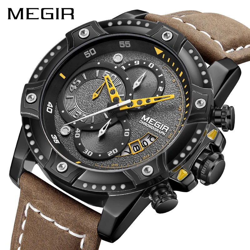 MEGIR Man Fashion Waterproof Chronograph Sports Watch Mens Watches Top Brand Luxury Wrist Watch Quartz Wristwatch Reloj Hombre
MEGIR Man Fashion Waterproof Chronograph Sports Watch Mens Watches Top Brand Luxury Wrist Watch Quartz Wristwatch Reloj Hombre