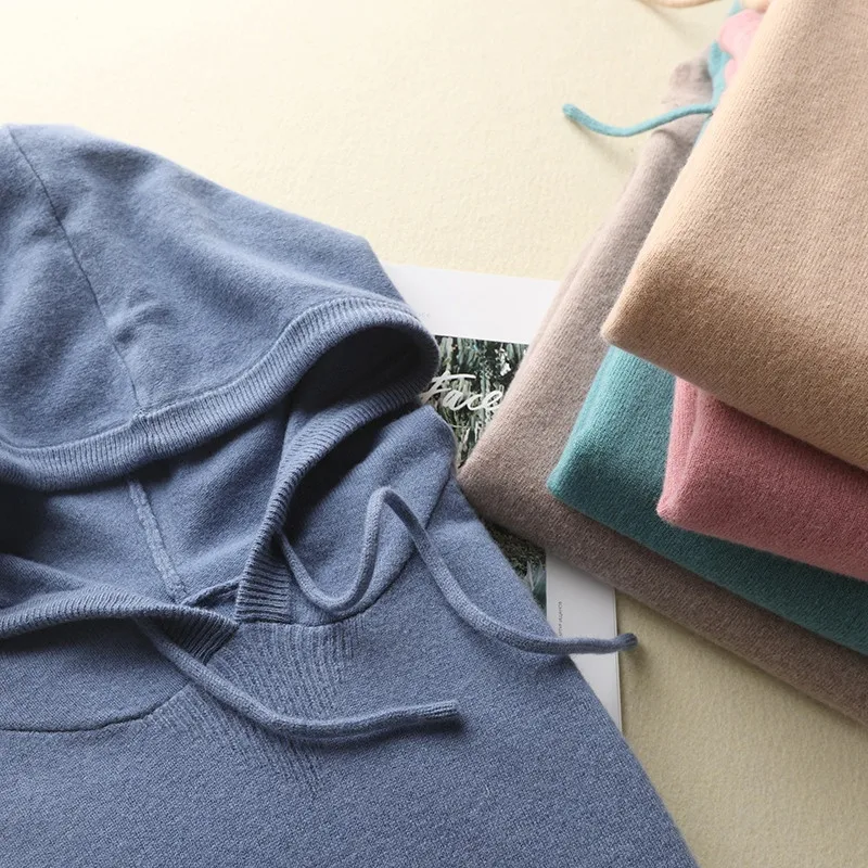 2019 Fall New Women 100% Pure Wool Knit Hoodie Sweatshirt Short Hooded Collar Thin Knit Pullover Inner Knitwear
2019 Fall New Women 100% Pure Wool Knit Hoodie Sweatshirt Short Hooded Collar Thin Knit Pullover Inner Knitwear