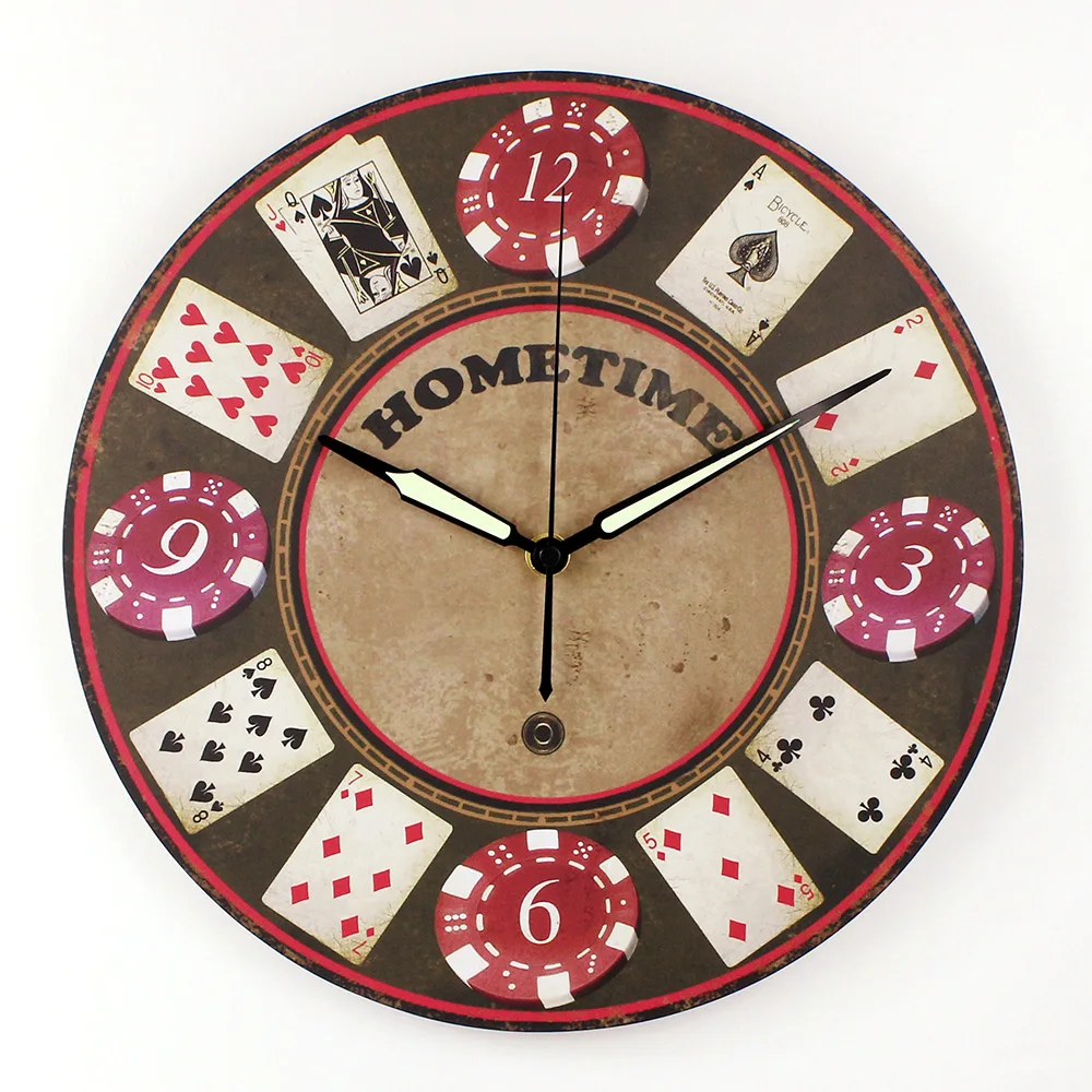 New Playing Card Style Cute Decorative Wall Clock Living Room Or Children's Room Super Quiet Quartz Watches Orologi Da Parete
New Playing Card Style Cute Decorative Wall Clock Living Room Or Children's Room Super Quiet Quartz Watches Orologi Da Parete