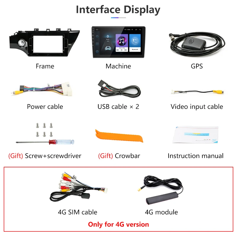 2 din10" Android Stereo Car Radio Multimedia Video Player GPS Navigation carplay For KIA RIO 4 2017 2018 2019 8 core with Frame
2 din10" Android Stereo Car Radio Multimedia Video Player GPS Navigation carplay For KIA RIO 4 2017 2018 2019 8 core with Frame