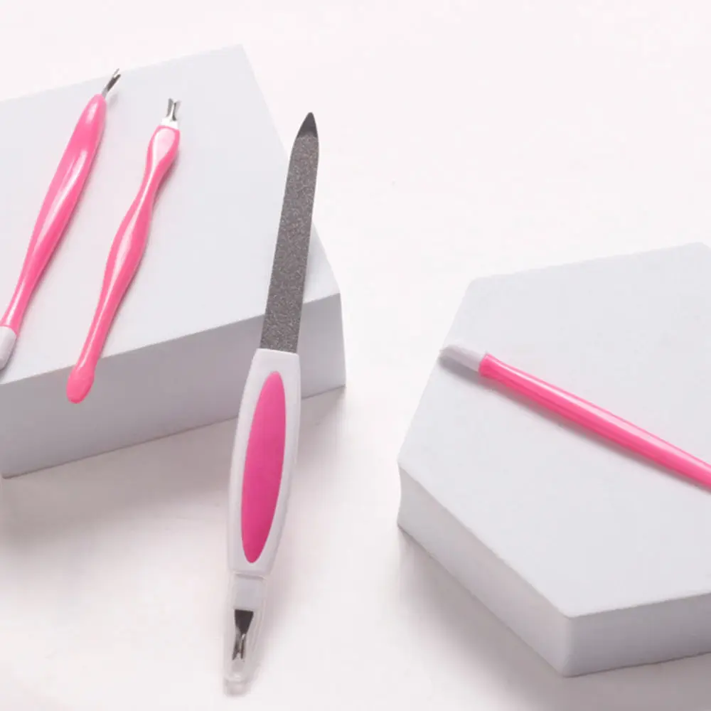 1 Set/20PCS Fashion Nail Art Tool Supply Compact Nail File Embossing Pen Tool