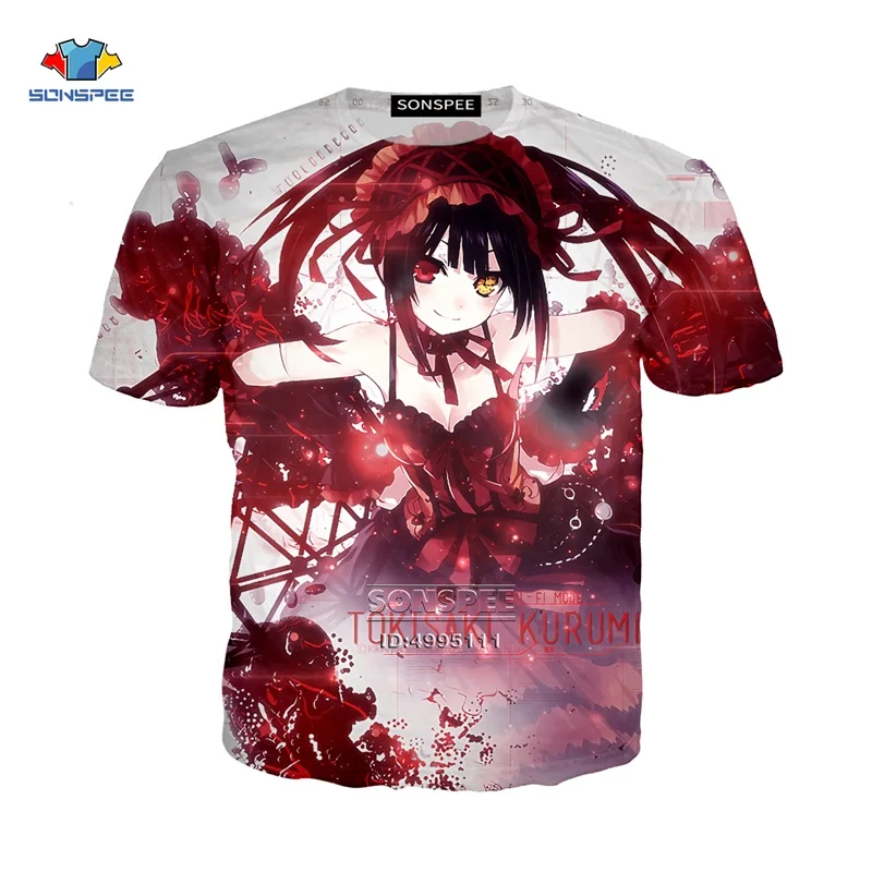SONSPEE 3D Print Men Women Anime Date A Live Casual Harajuku T-shirt Summer Tshirt Streetwear Youth Hip Hop Tops A1026
SONSPEE 3D Print Men Women Anime Date A Live Casual Harajuku T-shirt Summer Tshirt Streetwear Youth Hip Hop Tops A1026