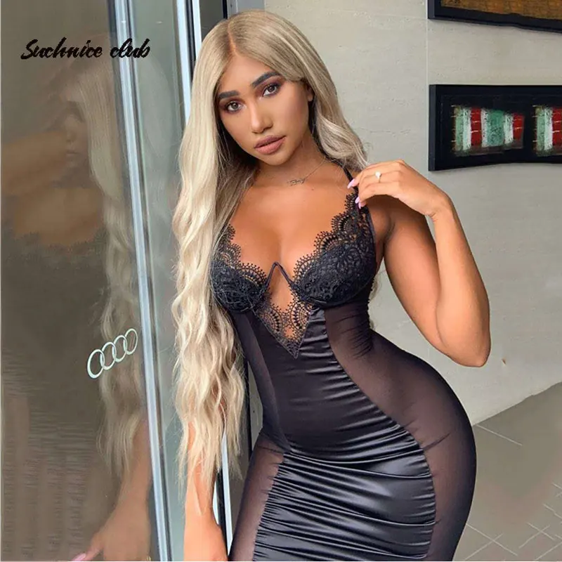 2021 Women Lace Transparent Dress Sexy Club Backless Off Shoulder Party Dresses Ladies Fashion Bodycon Skinny Mini Dress 
2021 Women Lace Transparent Dress Sexy Club Backless Off Shoulder Party Dresses Ladies Fashion Bodycon Skinny Mini Dress