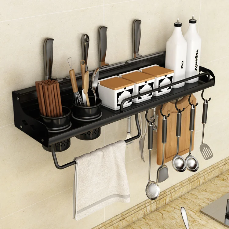 Punch Free Wall Mounted Kitchen Rack Multifunction Nordic Style Shelfs Aluminum Organizer Do Kuchni Home Improvement DM50WMKR
Punch Free Wall Mounted Kitchen Rack Multifunction Nordic Style Shelfs Aluminum Organizer Do Kuchni Home Improvement DM50WMKR